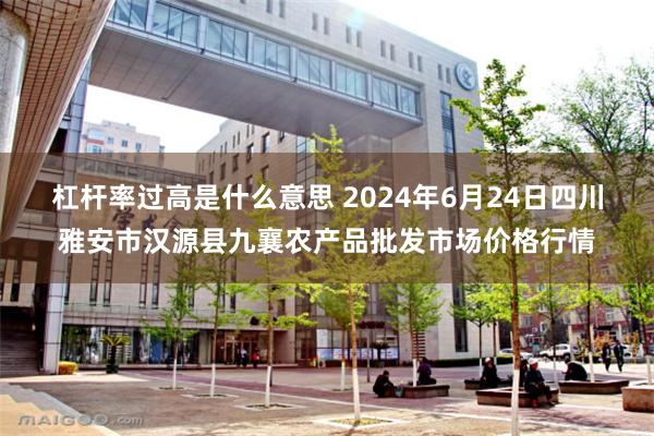 杠杆率过高是什么意思 2024年6月24日四川雅安市汉源县九襄农产品批发市场价格行情