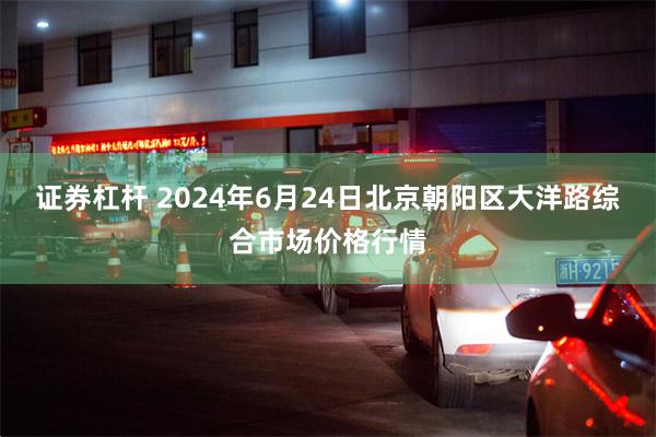 证券杠杆 2024年6月24日北京朝阳区大洋路综合市场价格行情