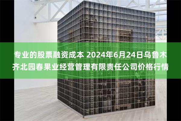 专业的股票融资成本 2024年6月24日乌鲁木齐北园春果业经营管理有限责任公司价格行情