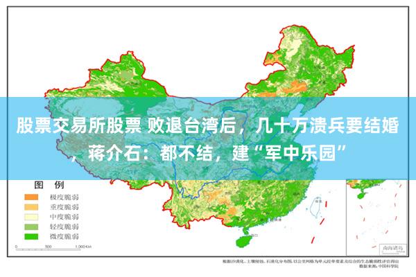 股票交易所股票 败退台湾后，几十万溃兵要结婚，蒋介石：都不结，建“军中乐园”